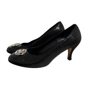 Breighton Elegant Black Pumps with Silver Accent
